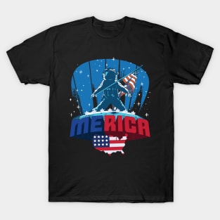 4th of July Astronaut patriotic astronaut moon landing T-Shirt